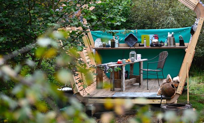 The Pentagon - your dining area with pizza oven